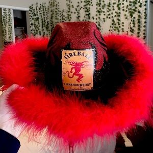 Handmade fireball cowgirl hat